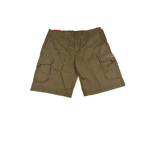 UNIONBAY Other - Unionbay Mens Khaki Cargo Shorts Size 38 Flex Waist Stretch Cotton Utility Tan